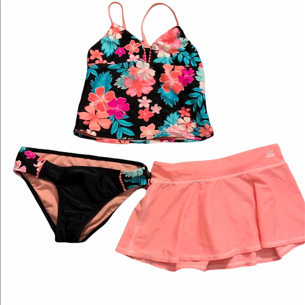 Girls ZeroXPosur tankini with skirt size 12